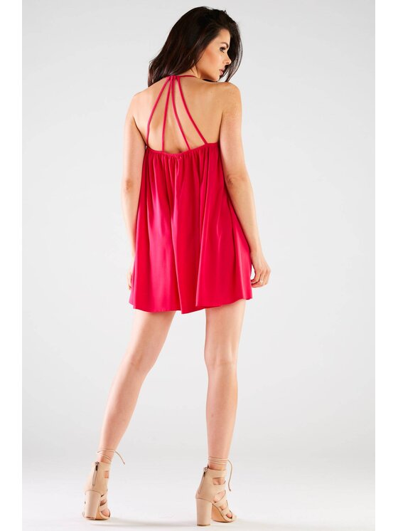 Awama Awama Sukienka letnia A427 Fioletowy Basic Fit