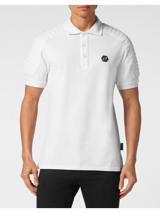 PHILIPP PLEIN PHILIPP PLEIN Polo 15089 Biały Slim Fit