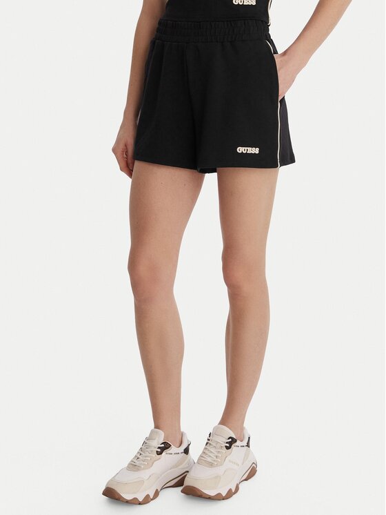 Guess Guess Sportovní kraťasy V6GD08 K3004 Černá Relaxed Fit