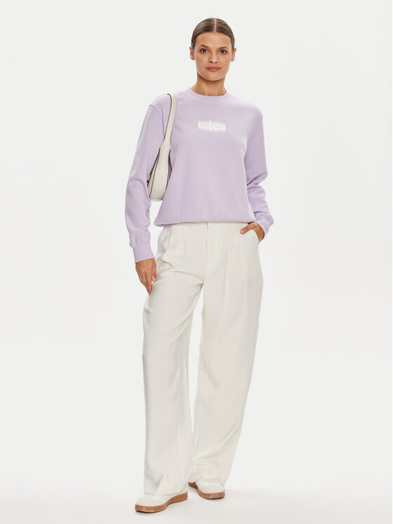 Calvin Klein Jeans Calvin Klein Jeans Суитшърт Faded Monologo J20J223537 Виолетов Regular Fit