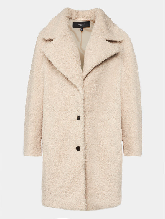 Vero Moda Curve Vero Moda Curve Kožuh 10299551 Bež Regular Fit