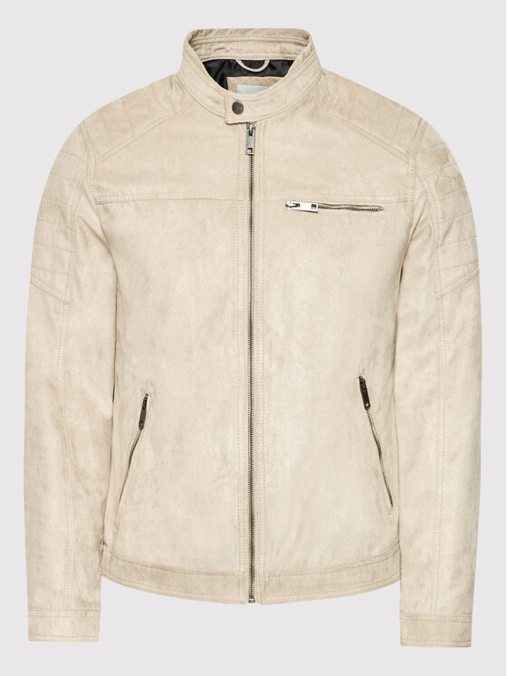 Jack&Jones Jack&Jones Jakna od imitacije kože Rocky 12147218 Bež Regular Fit