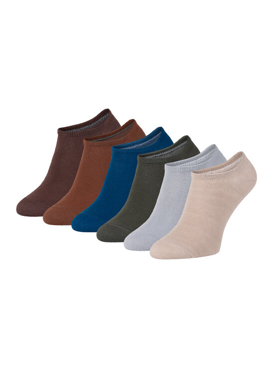 Zooksy Zooksy Zestaw 6 par niskich skarpet unisex Basic Kolorowy