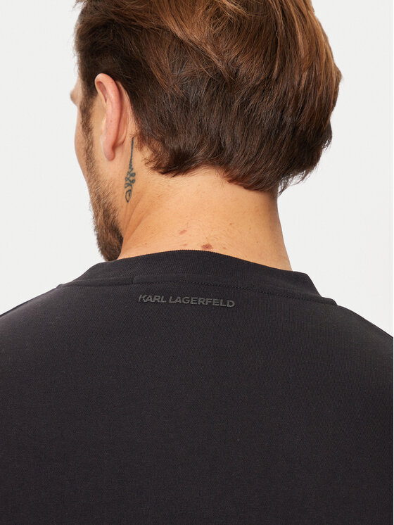KARL LAGERFELD KARL LAGERFELD Majica dugih rukava 705060 544942 Crna Regular Fit