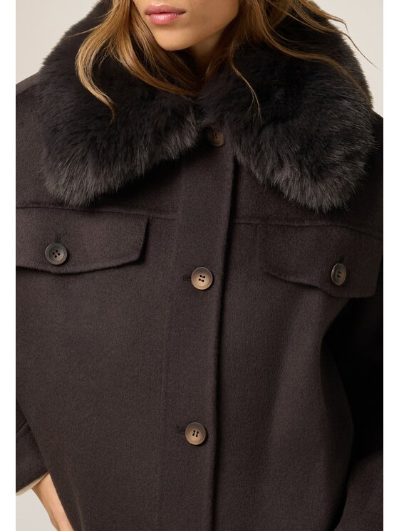Oltre Oltre Cappotto 0096J000140N022 Marrone Boxy Fit