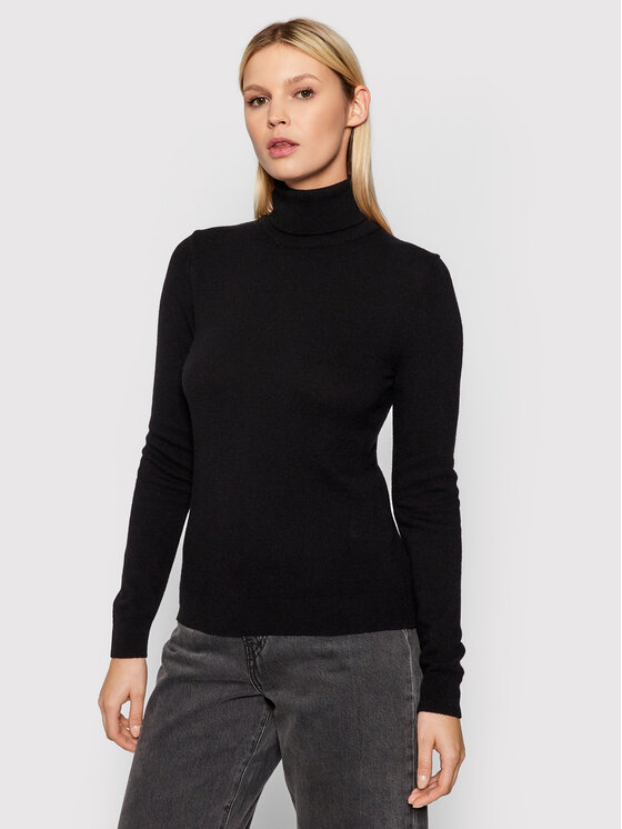 United Colors Of Benetton Bluză cu gât 1002D2348 Negru Regular Fit