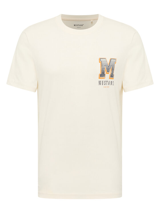 Mustang Mustang T-Shirt Style Austin Biały Regular Fit