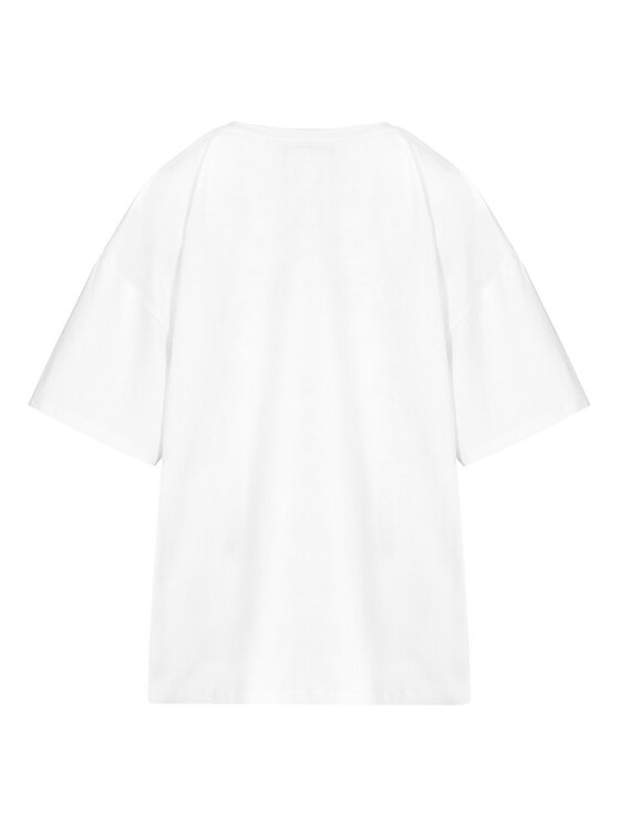 OPRA OPRA T-Shirt OP-RIHAM-WHITE Biały Oversize
