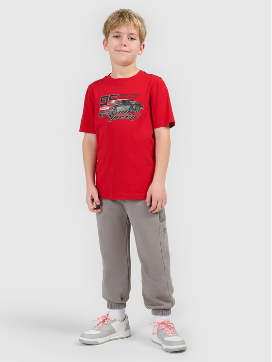 4F 4F T-Shirt ESPORTS RACING Czerwony Regular Fit