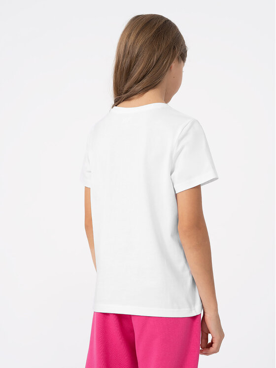 4F 4F Marškinėliai 4FJAW23TTSHF0826 Balta Regular Fit