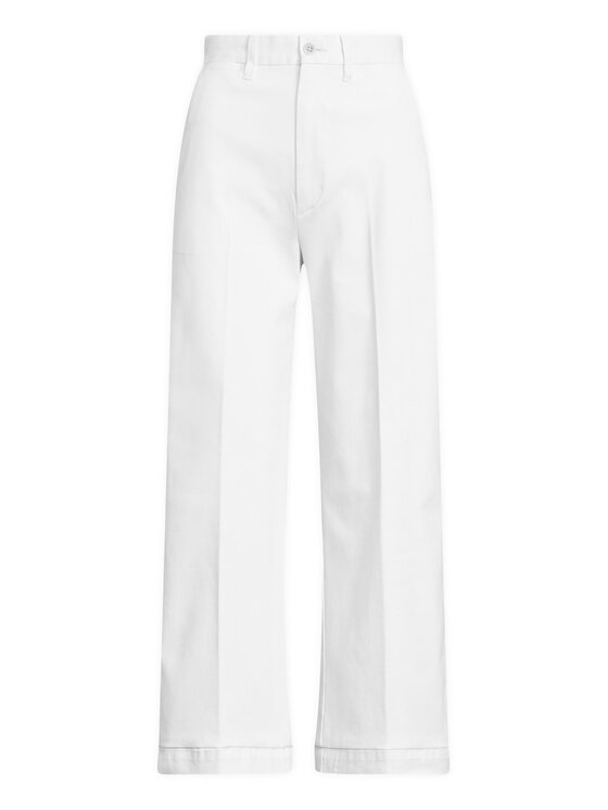 Polo Ralph Lauren Polo Ralph Lauren Hlače iz tkanine 211873988002 Écru Wide Leg