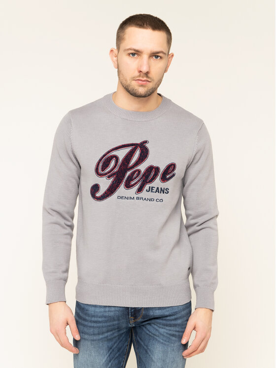 Pepe Jeans Pepe Jeans Pulover Gabriel PM701973 Gri Regular Fit