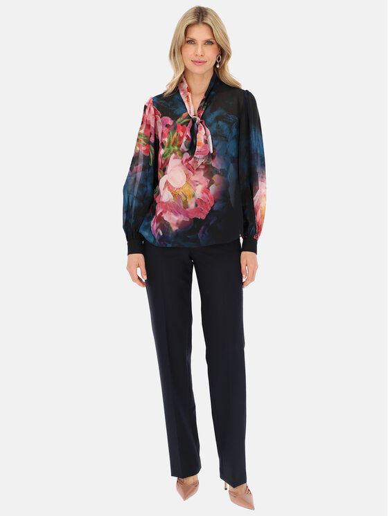 Potis & Verso Potis & Verso Bluzka Scarlett Granatowy Regular Fit