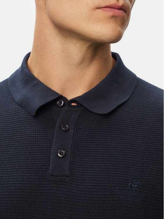 Beverly Hills Polo Club Beverly Hills Polo Club Polokošile P-SS26M-M7280NVY Tmavomodrá Regular Fit