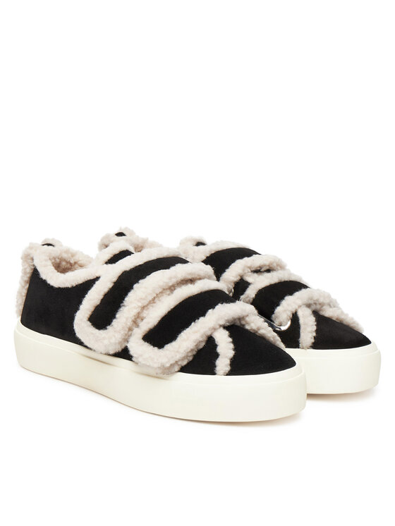 Inuikii Inuikii Сникърси Shearling Low Velcro 1001.001.0231 Черен