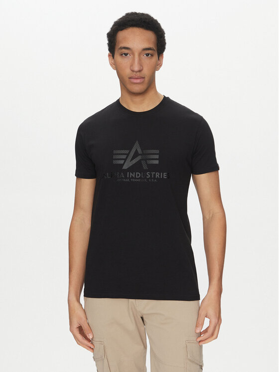 Alpha Industries Tričko Basic 100501 Čierna Regular Fit
