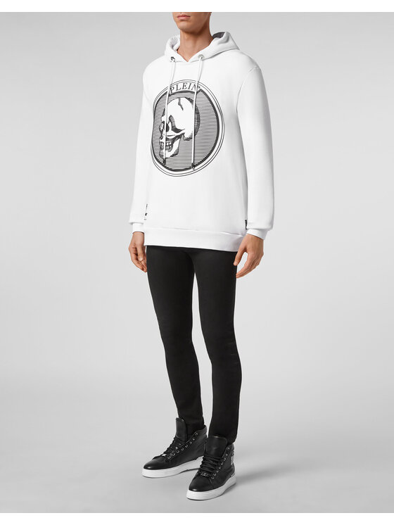 PHILIPP PLEIN PHILIPP PLEIN Bluza 8625 Biały Regular Fit