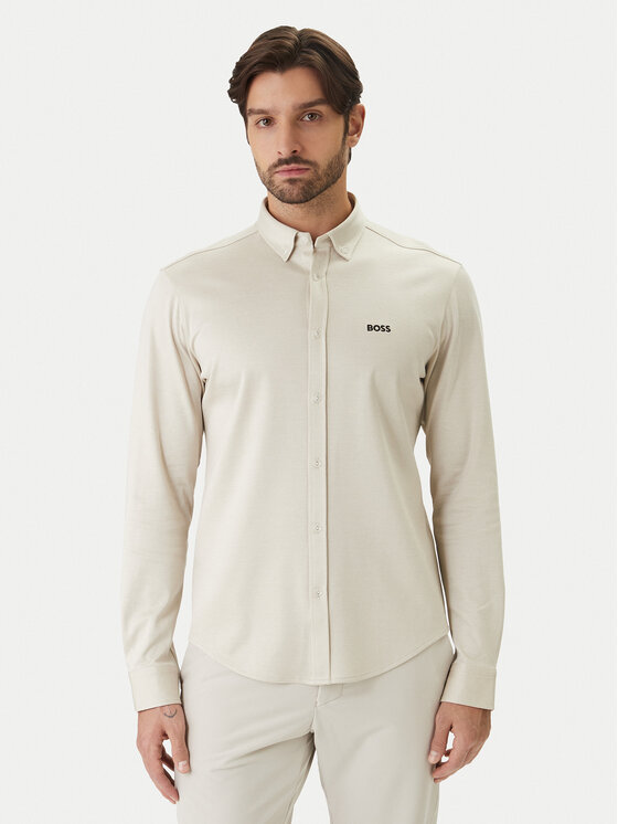 BOSS Koszula ST Motion 50555946 Beżowy Regular Fit