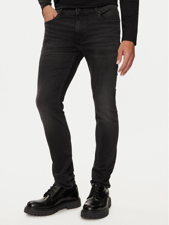 KARL LAGERFELD Džinsi 265801 544835 Melns Slim Fit