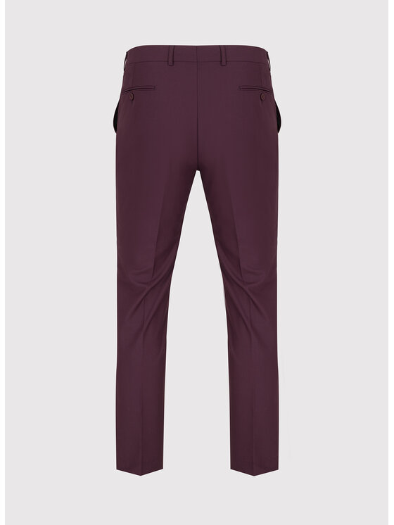 Pako Lorente Pako Lorente Spodnie garniturowe P22SF-6G-016 Bordowy Slim Fit
