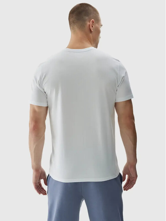 4F 4F T-shirt 4FWAW24TTSHM1585-10S Bianco Standard Fit