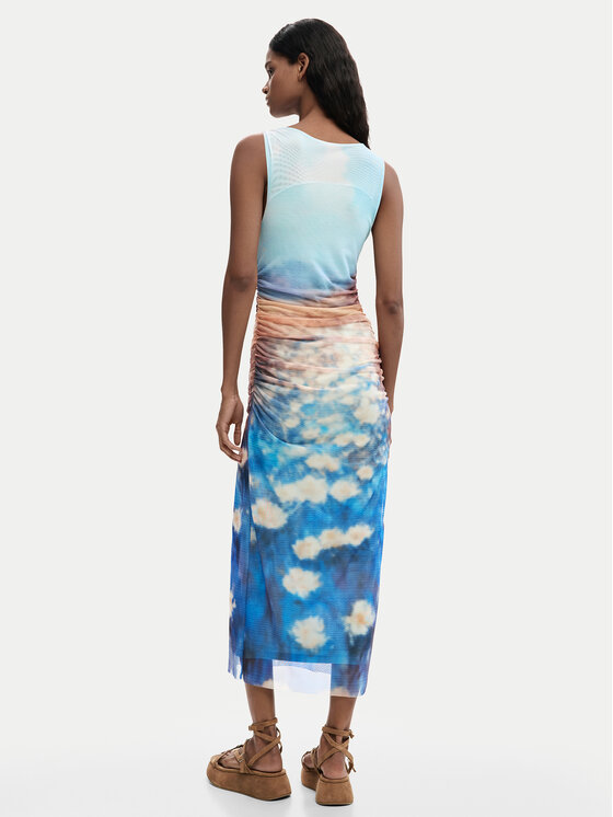 Desigual Desigual Φόρεμα καλοκαιρινό Celeste 26SWVK28 Μπλε Slim Fit