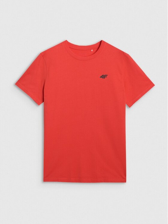 4F 4F T-Shirt 4FWMM00TTSHM2256-062S Czerwony Regular Fit