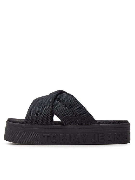 Tommy Jeans Tommy Jeans Ciabatte Tjw Lettering Flatform Sandal EN0EN02465 Nero