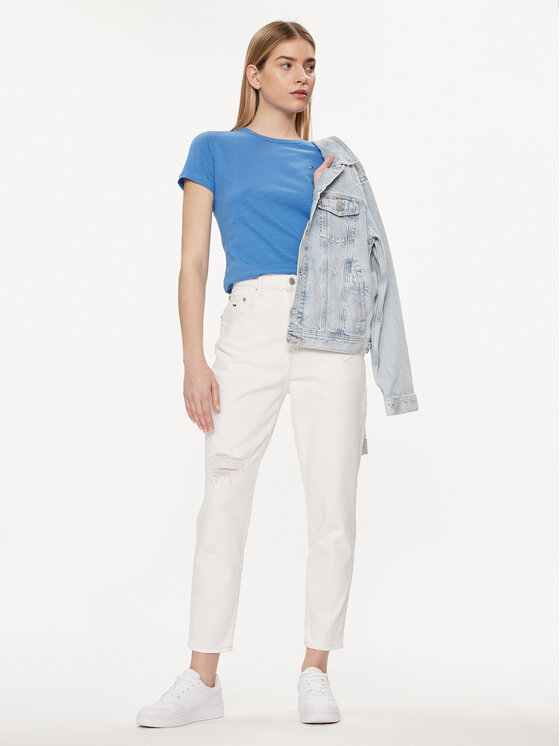 Tommy Jeans Tommy Jeans Traperice DW0DW17618 Bijela Mom Fit