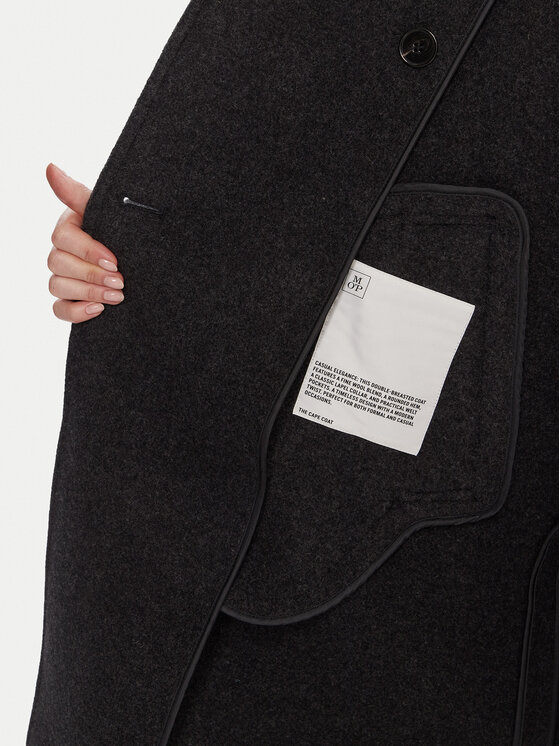 Marc O'Polo Marc O'Polo Μάλλινο παλτό 508 0302 71151 Γκρι Relaxed Fit