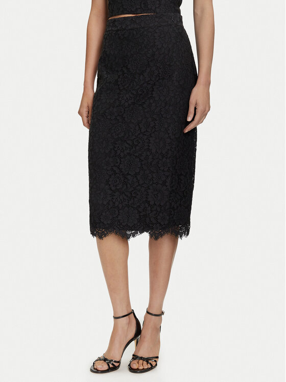 Guess Spódnica midi, rozmiar XL, Czarna, W5YD12 WHD00