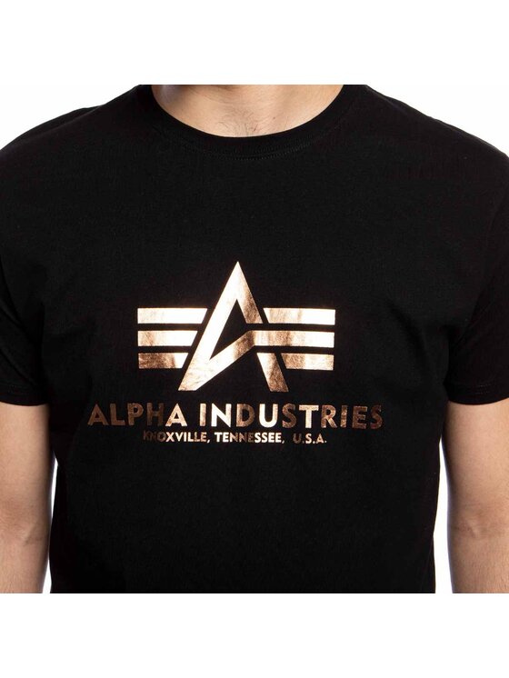 Alpha Industries Alpha Industries T-Shirt AI.100501FP-365-5XL Czarny Basic Fit