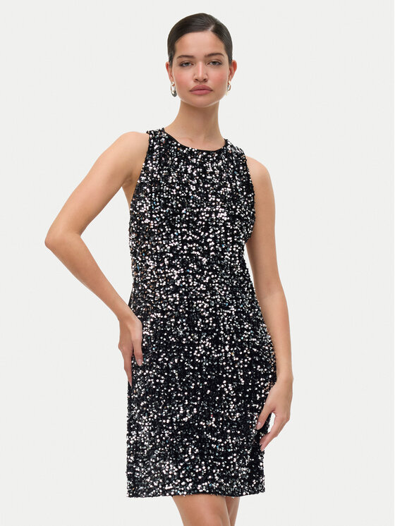 Vero Moda Vero Moda Koktejlové šaty Bella 10335720 Černá Slim Fit