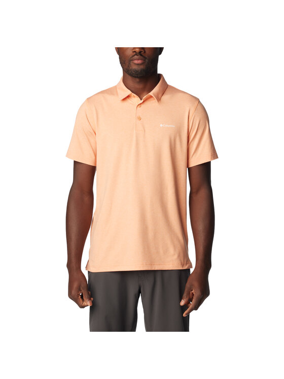 Columbia Columbia Polo Columbia Tech Trail Polo Shirt Pomarańczowy Regular Fit