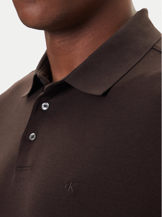Calvin Klein Calvin Klein Polo majica LV040EM909 Rjava Regular Fit