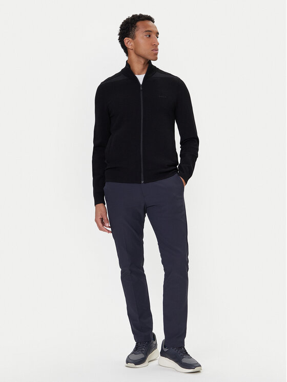 BOSS BOSS Strickjacke League FZ 50547505 Schwarz Regular Fit