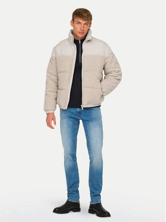 Only & Sons Only & Sons Kurtka zimowa 22030456 Beżowy Regular Fit