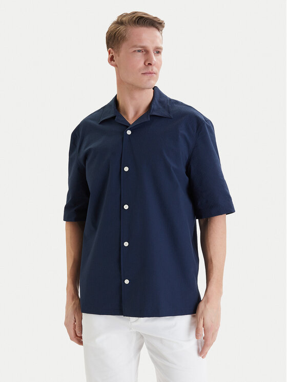 Tommy Hilfiger Tommy Hilfiger Hemd MW0MW42645 Dunkelblau Regular Fit