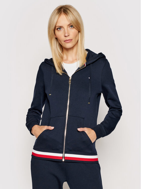 Tommy Hilfiger Tommy Hilfiger Pulóver Heritage WW0WW24971 Sötétkék Regular Fit