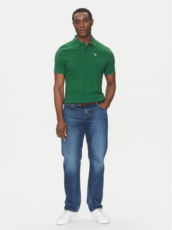 Barbour Barbour Polo Original Sports MML0358OL72 Zielony Tailored Fit