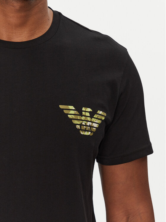 ARMANI BEACHWEAR Tシャツ EM000574-AF12349-FC114 Emporio Armani t-shirt men EM000574AF12349FC113 Black Print