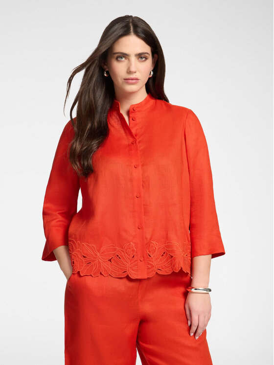 Elena Mirò Elena Mirò Camicia 5009P000302N027 Arancione A-Line Fit