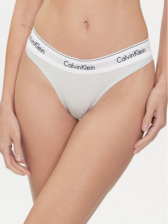 Calvin Klein Underwear Stringové nohavičky 0000F3786E Modrá