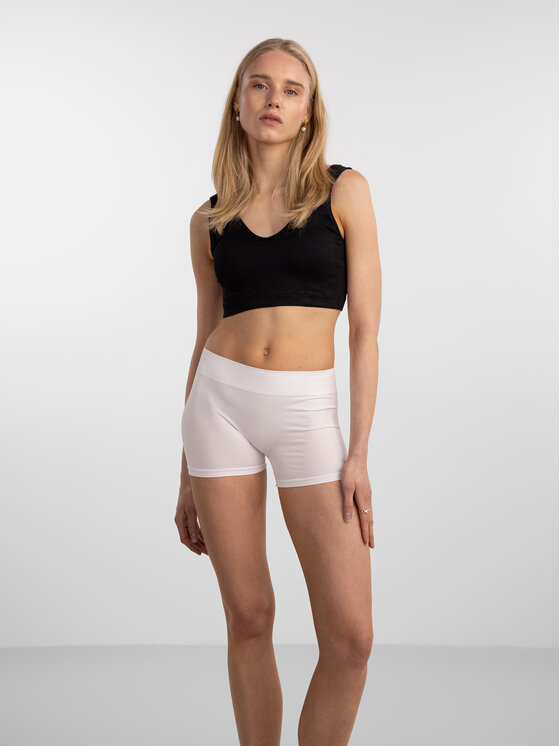 Pieces Pieces Szövet rövidnadrág 17065440 Fehér Slim Fit