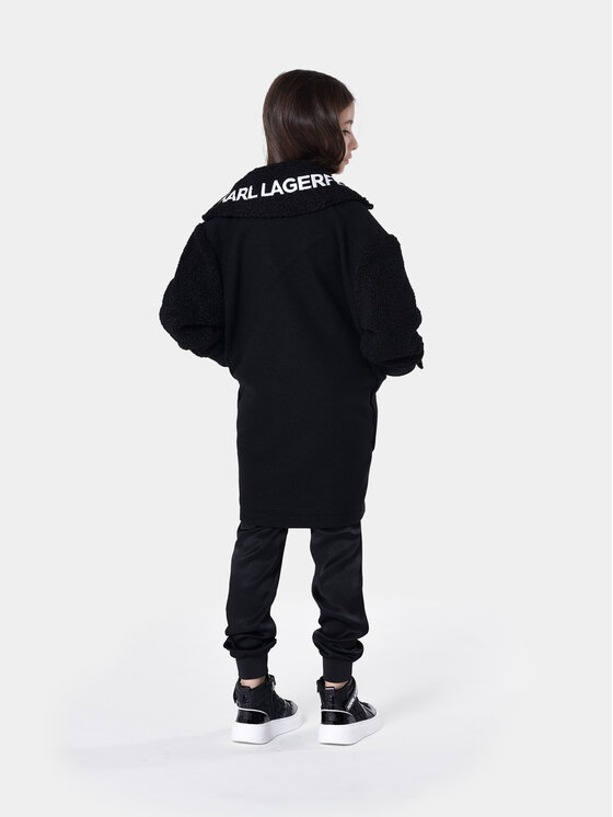 Karl Lagerfeld Kids Karl Lagerfeld Kids Παλτό Z16169 S Μαύρο Regular Fit