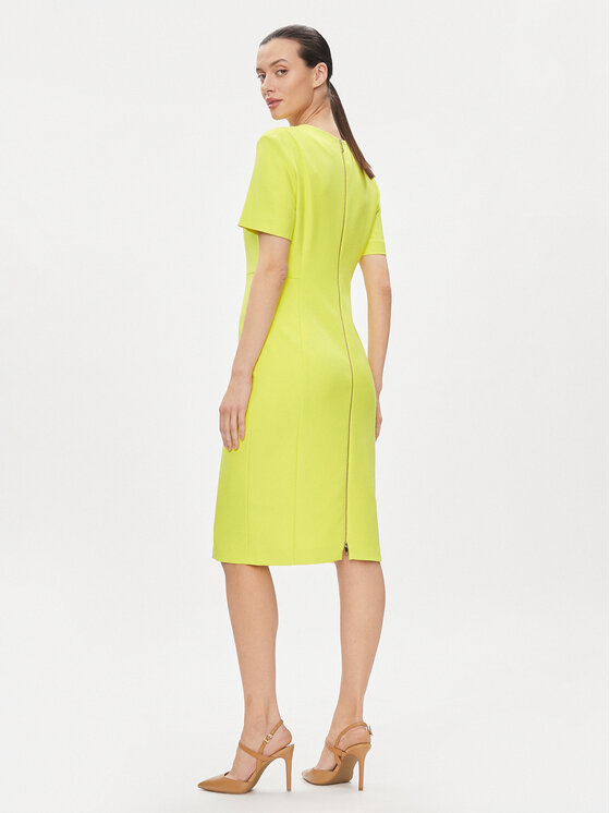 BOSS Boss Ежедневна рокля Damaisa 50490044 Жълт Slim Fit