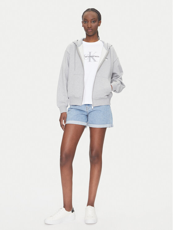 Calvin Klein Jeans Calvin Klein Jeans Pulóver Monologo LV047B270G Szürke Regular Fit