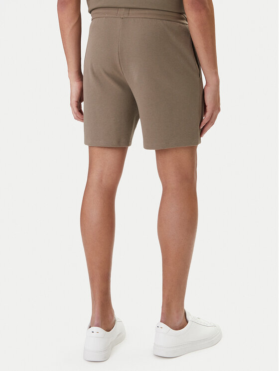 BOSS BOSS Športne kratke hlače Waffle 50535884 Rjava Regular Fit