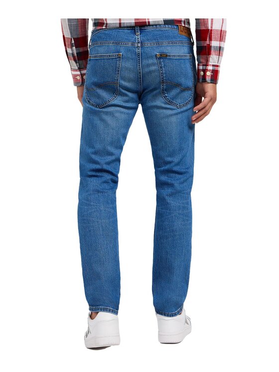 Lee Lee Jeansy Luke Medium Stretch in Indigo Vintage Niebieski Slim Tapered Fit