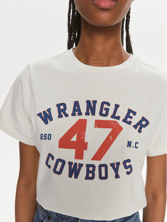 Wrangler Wrangler Marškinėliai 112350277 Écru Regular Fit